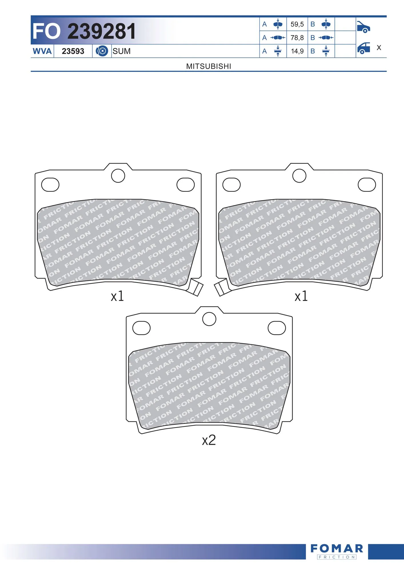 Brake Pad Set, disc brake